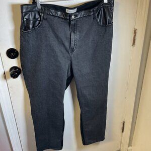 Abercrombie & Fitch  Size 22 Ultra High Rise Ankle Straight Jeans Dark Wash
